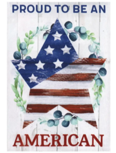 Evergreen Patriotic Themed Garden Flags - 12.5" x 18"