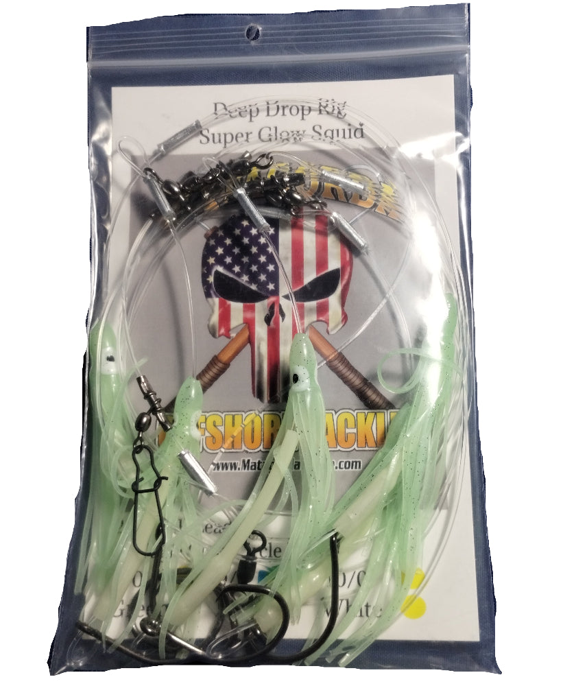 Matagorda Offshore Tackle Super Glow Squid Deep Drop Rigs