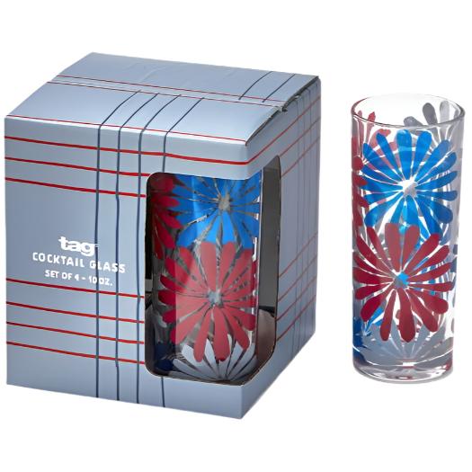 TAG Very Groovy Drinking Glasses - 4 pc.