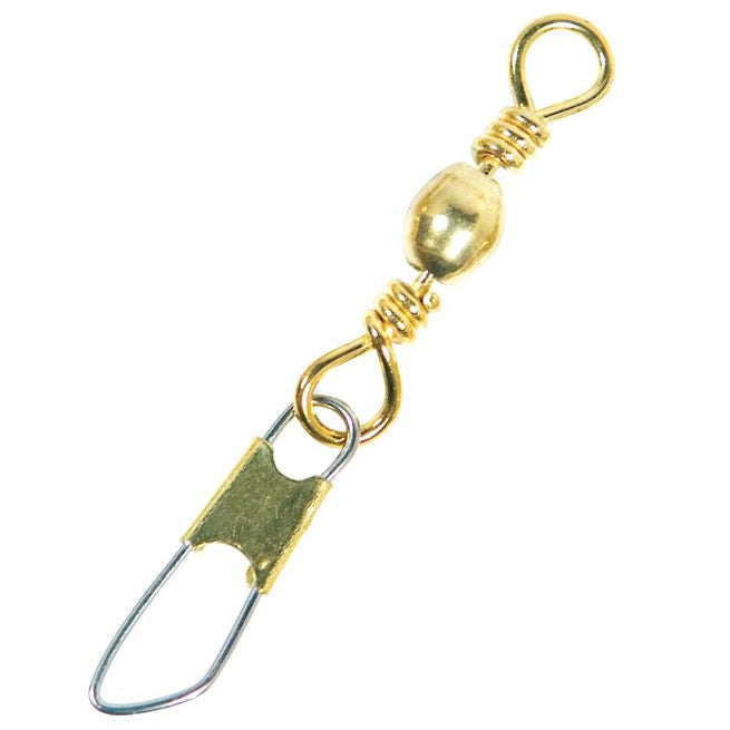 Eagle Claw Brass Barrel Swivels w/ Safety Snap