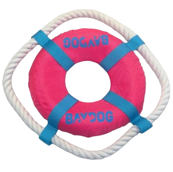 Baydog Nautical Float Life Ring Rope Toy - 13"