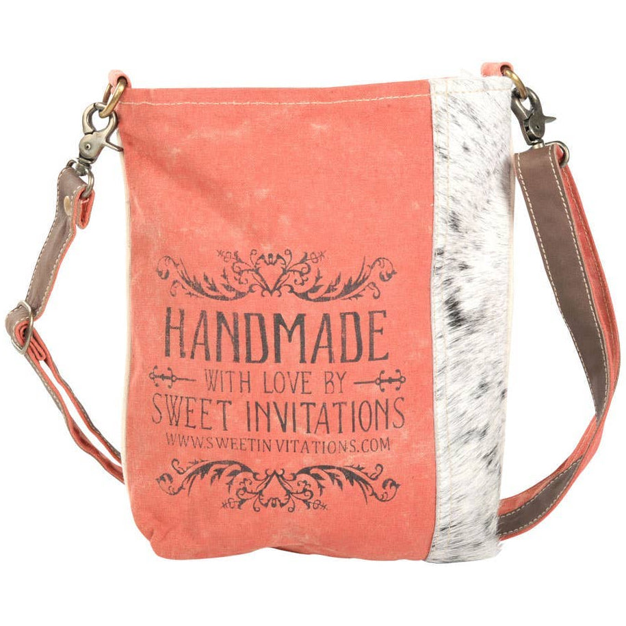 Clea Ray Canvas "Handmade with Love" Shoulder Bag