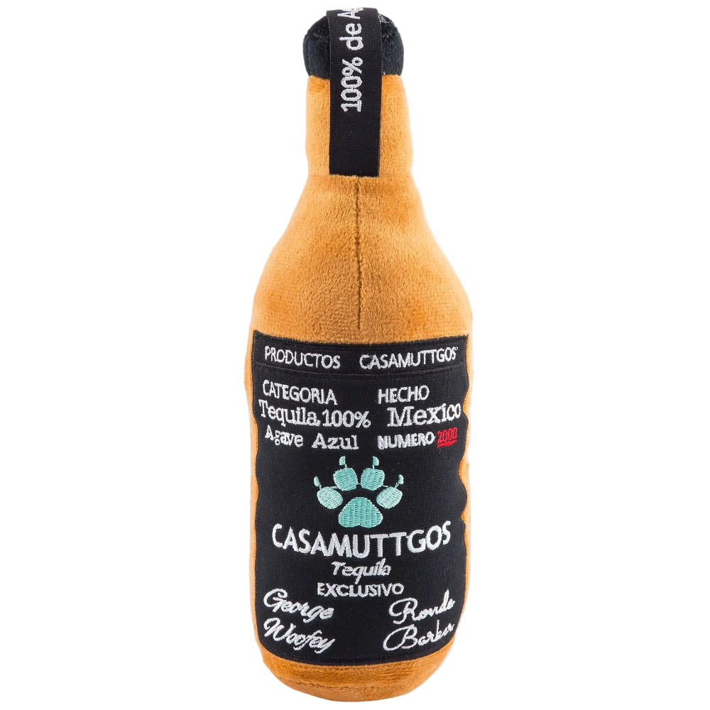 "Casamuttgos" Plush Tequila Bottle Dog Toy - 10"