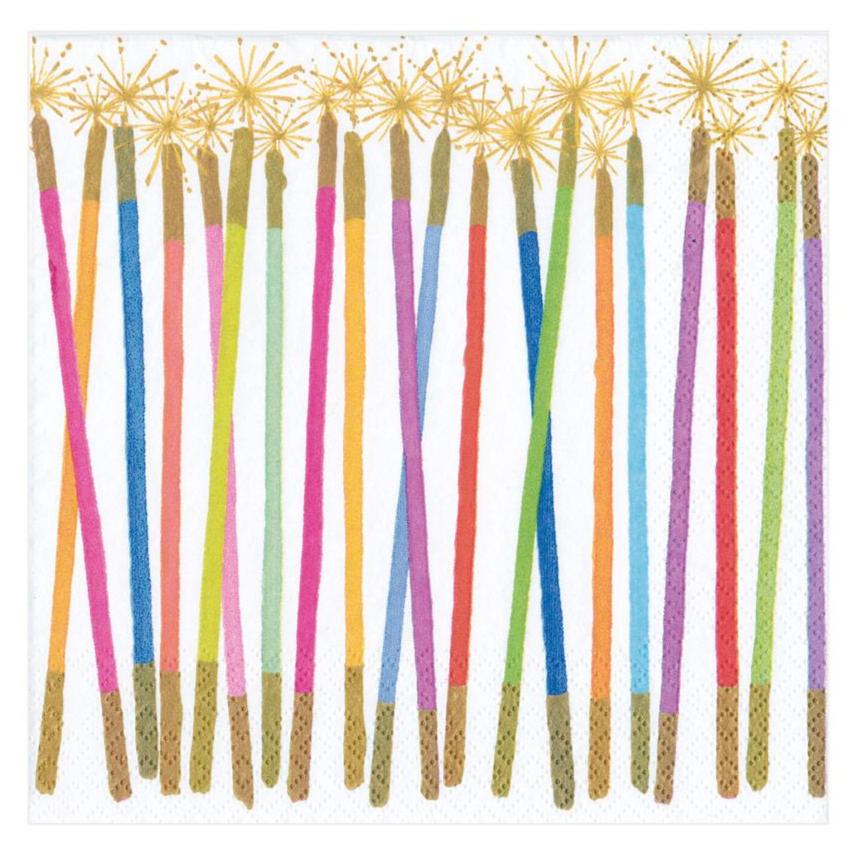 Caspari Party Candles Paper Napkins