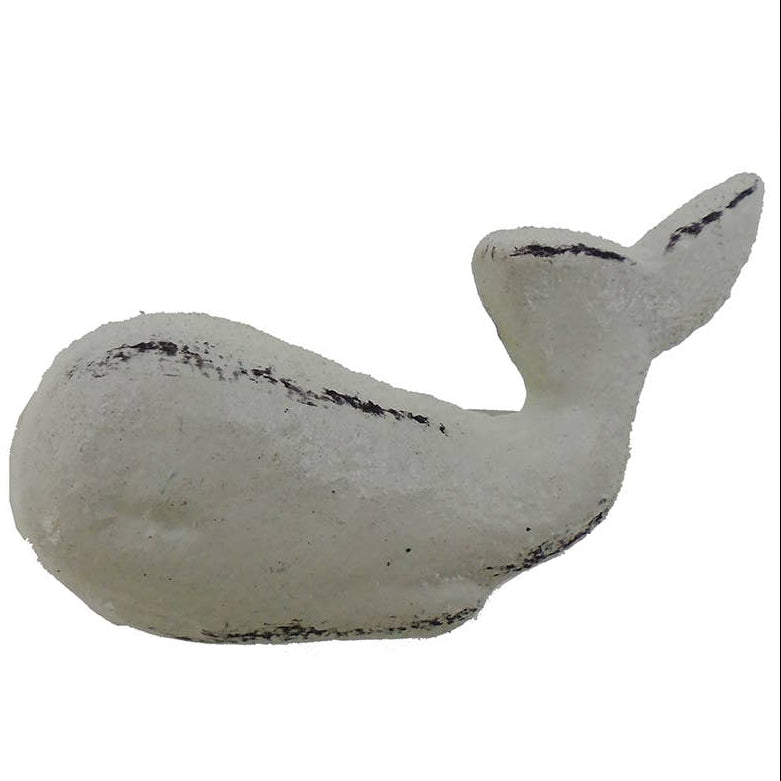 CB Home White Cast Iron Whale Drawer Pull - 2.5" x 1.5"
