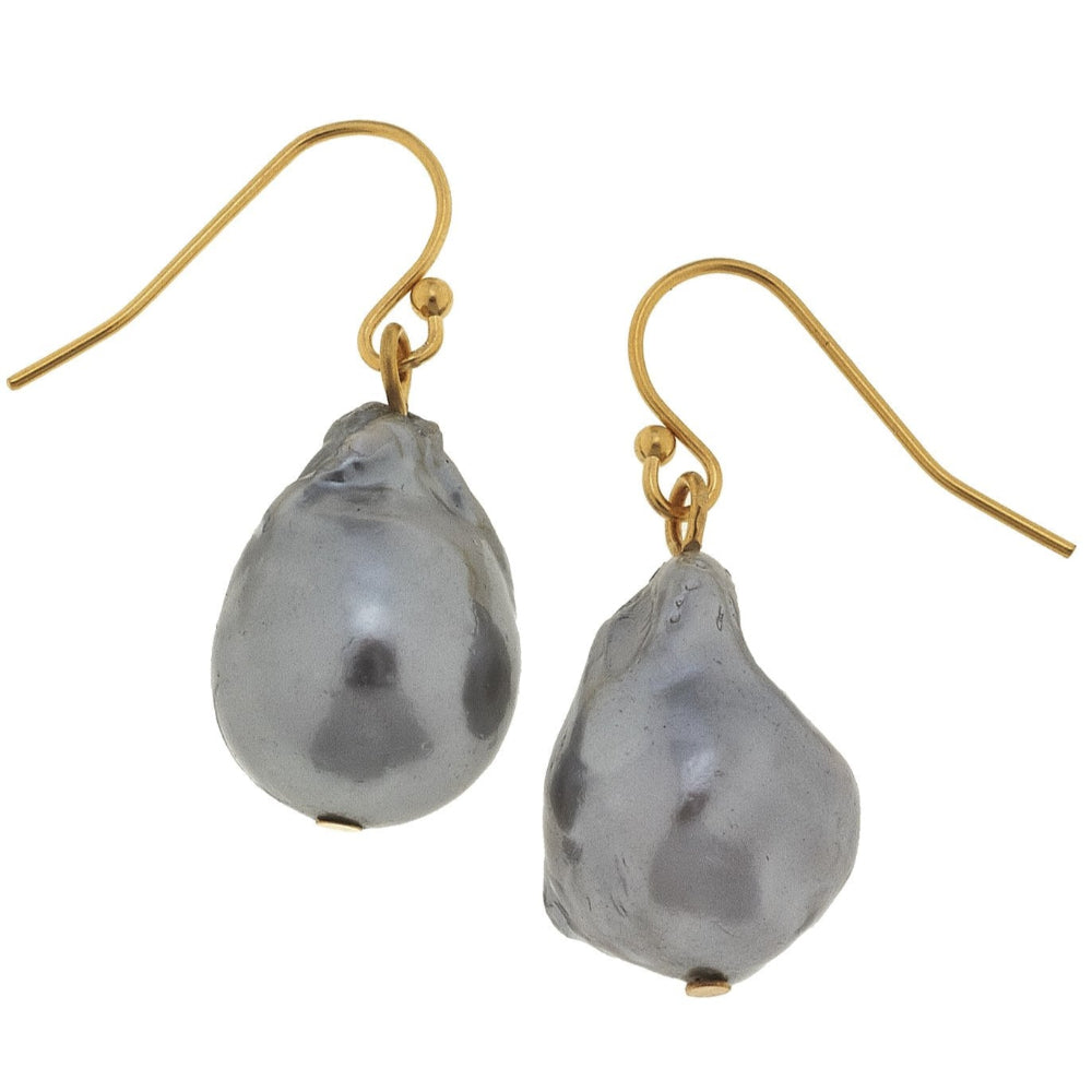 Susan Shaw Gray Baroque Pearl Earrings