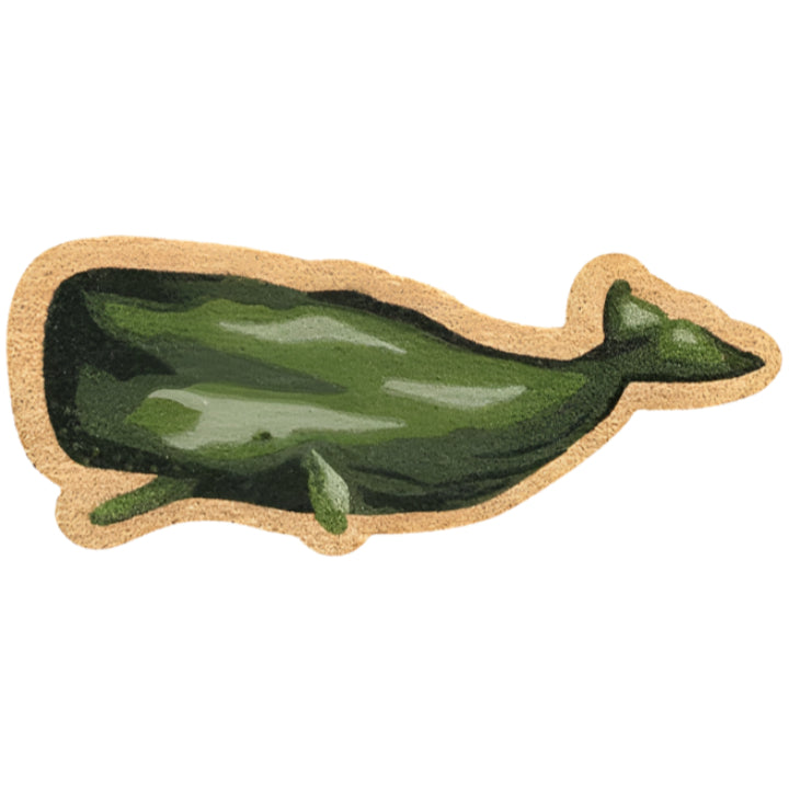 Whale-Shaped Coir Mat - 16" x 40"