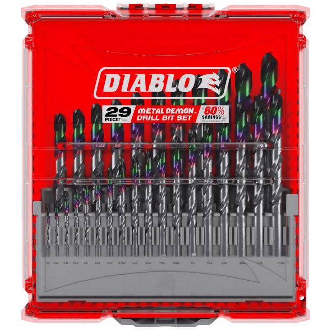 Diablo Metal Demon Stainless Steel Drill Bit Set - 29 pc.
