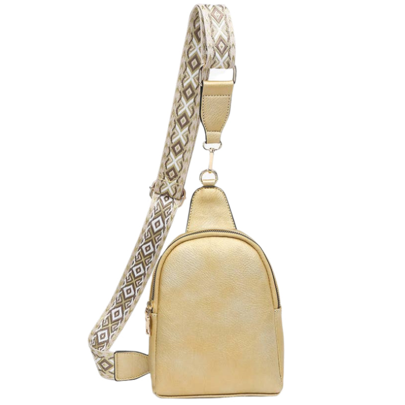 Jen & Co. Ellen Guitar Strap Vegan Leather Sling Bag