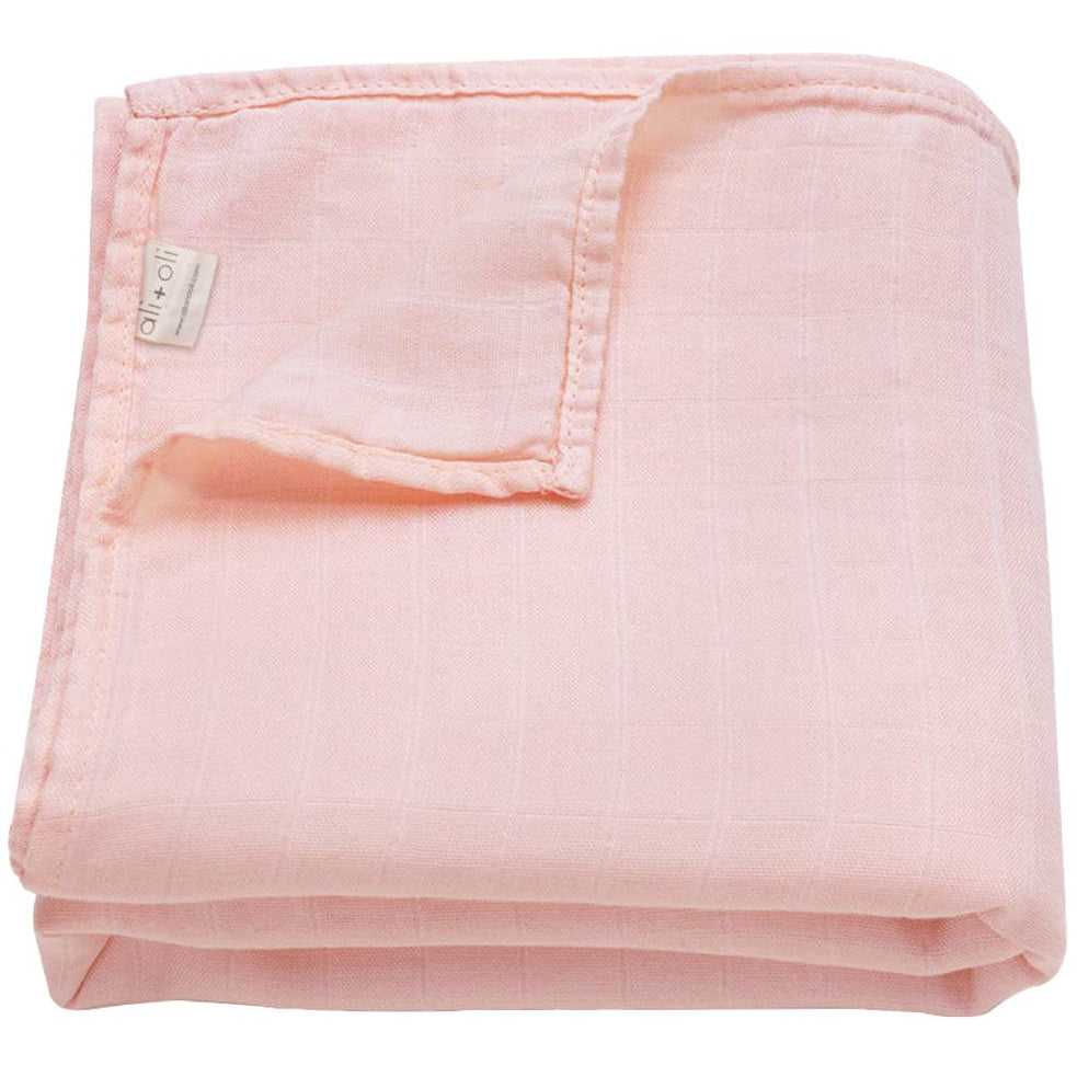 Ali + Oli Bamboo Muslin Baby Swaddling Blanket - 47" x 47"