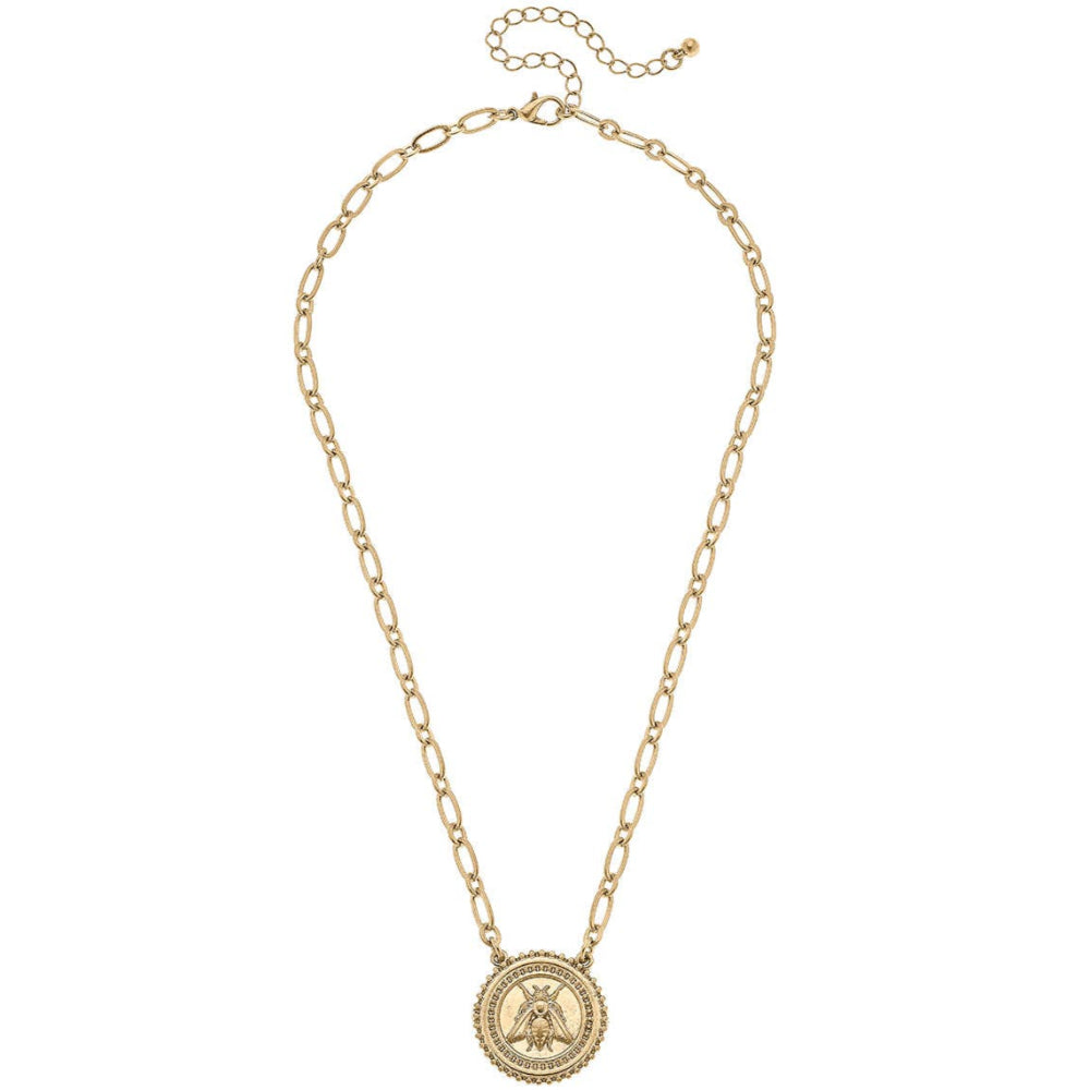 Canvas Style Nicolette Gold-Plated Bee Pendant Necklace
