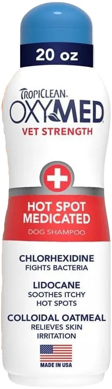 TropiClean OxyMed Hot Spot Dog Shampoo - 20 oz.