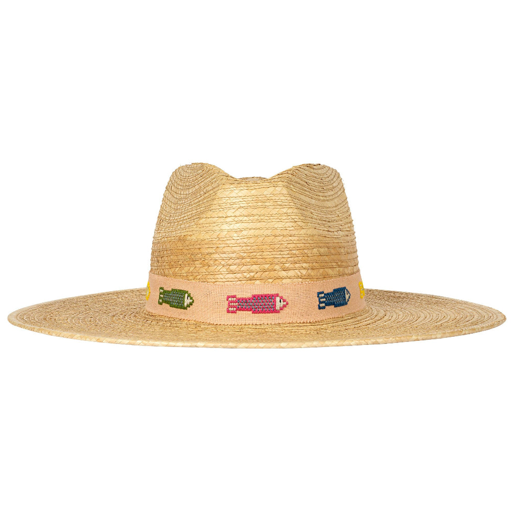 Sunshine Tienda Colorful Fin Palm Hat