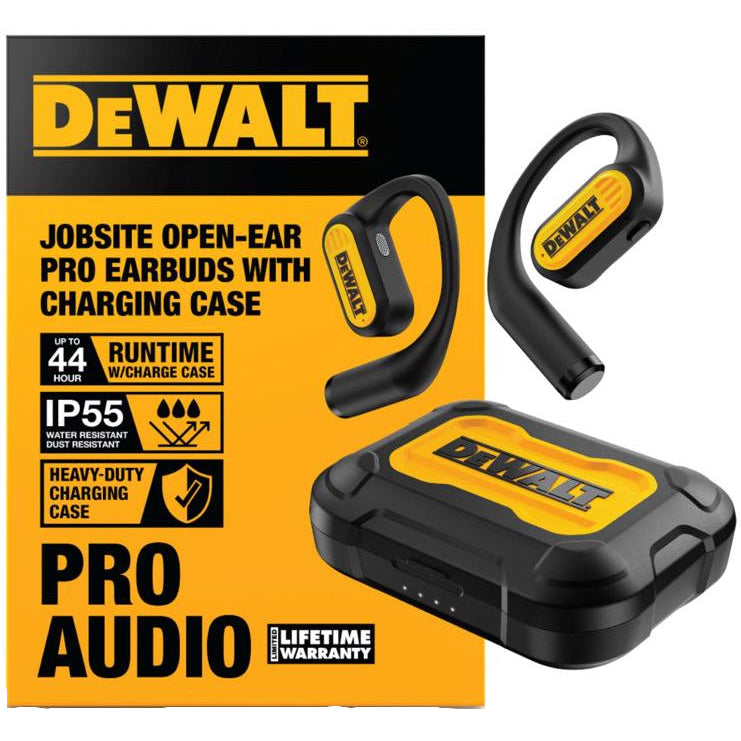 DeWalt Jobsite Open-Ear Pro Earbuds (w/ Charging Case)