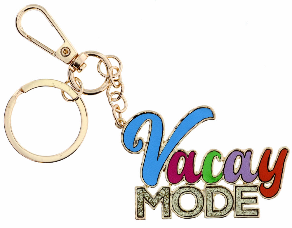 Jane Marie "Vacay Mode" Leather Keychain