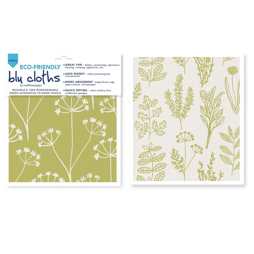 RockFlowerPaper Blu Cloth Biodegradable Sponges - 2 pc.