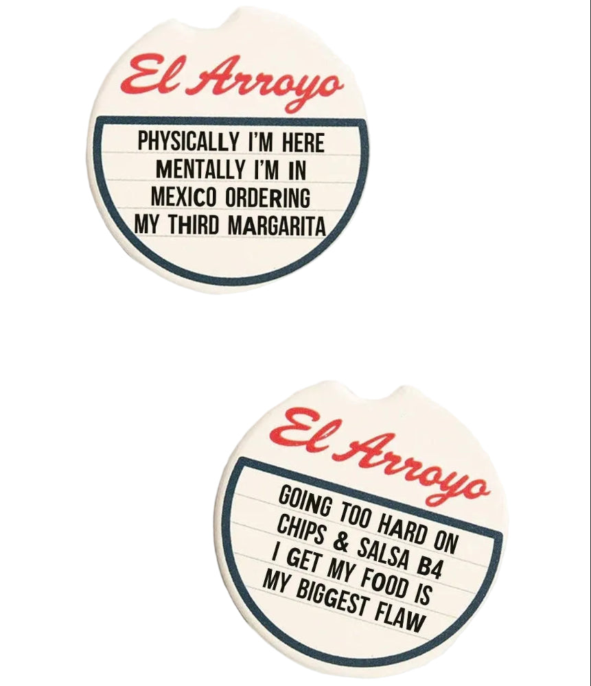El Arroyo Ceramic Car Coasters - 2 pc.