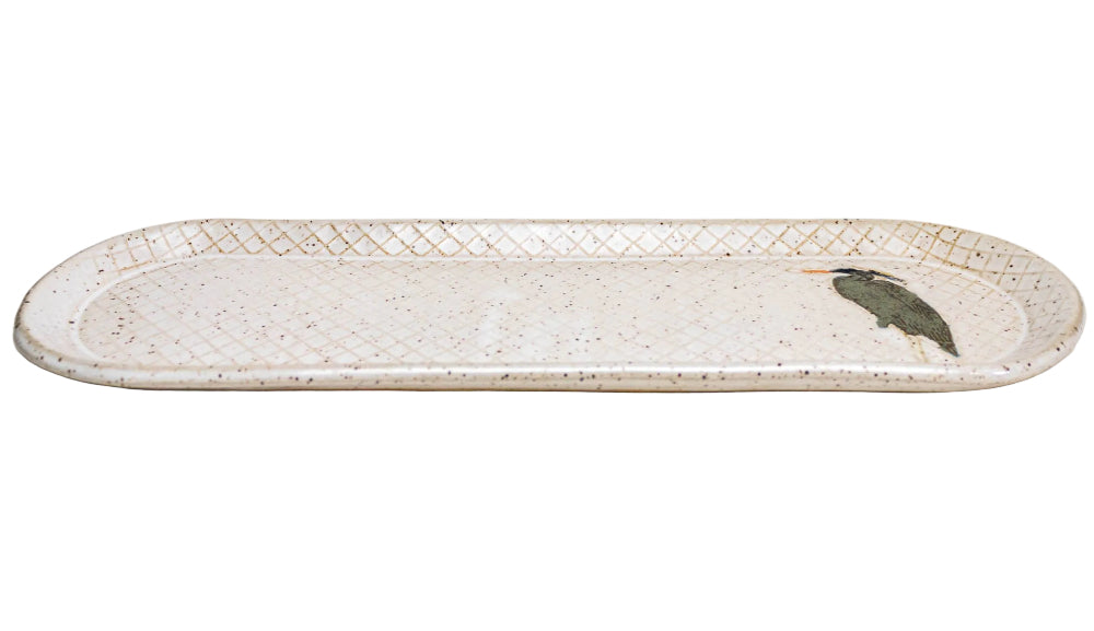 White Squirrel Clayworks Ceramic Blue Heron Platters