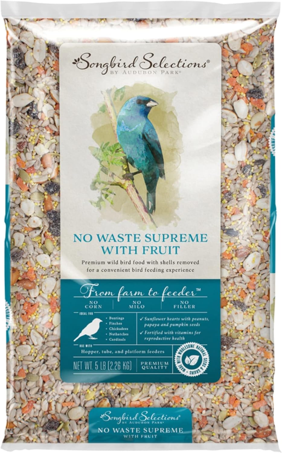 Songbird Selections "No Waste" Supreme Bird Seed w/ Fruit - 5 lb. & 10 lb.