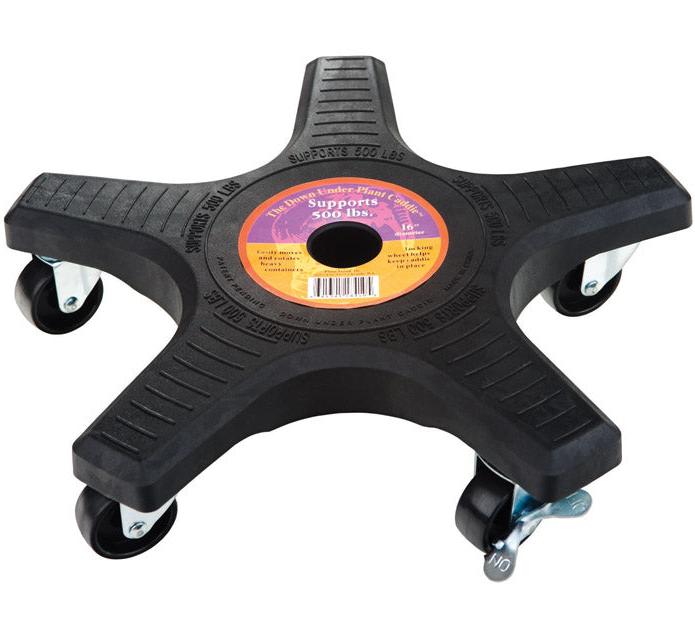 Down-Under Decksaver Wheeled Plastic Plant Caddy - 16"