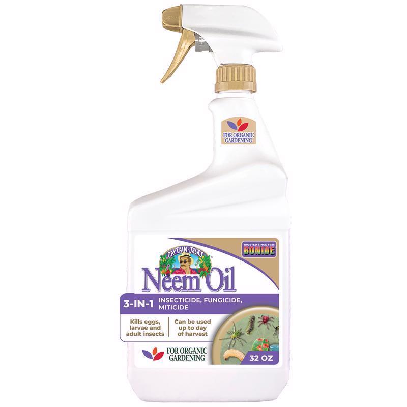 Captain Jack's Neem Oil All-in-One Fungicide, Insecticide, & Miticide Spray - 32 oz.