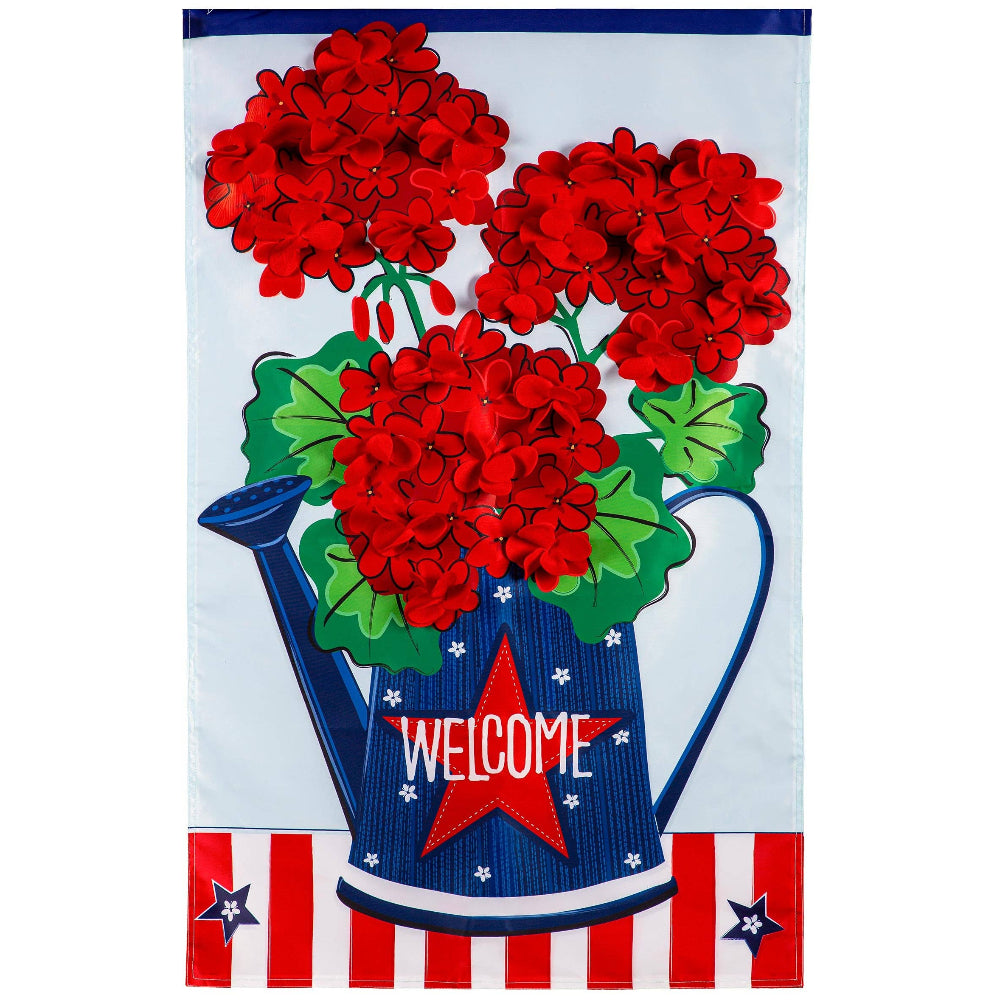 Evergreen "Welcome" Themed House Flags - 28" x 44"