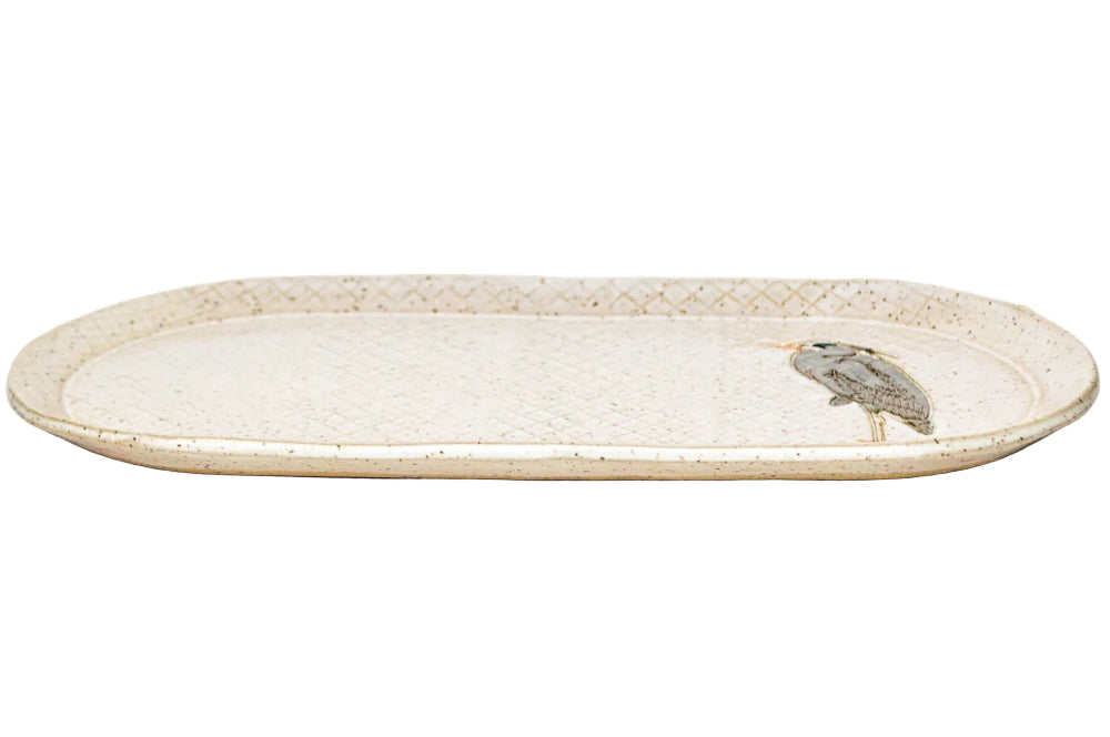 White Squirrel Clayworks Ceramic Blue Heron Platters