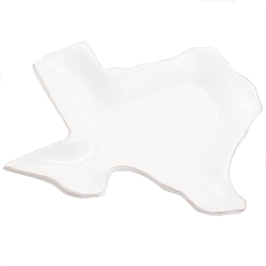 Royal Standard Ceramic Texas-Shaped Trinket Tray - 6" x 6"