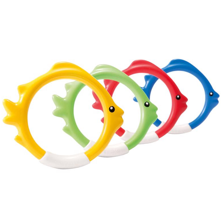 Intex Assorted Plastic Fish-Shaped Diving Rings - 4 pc.