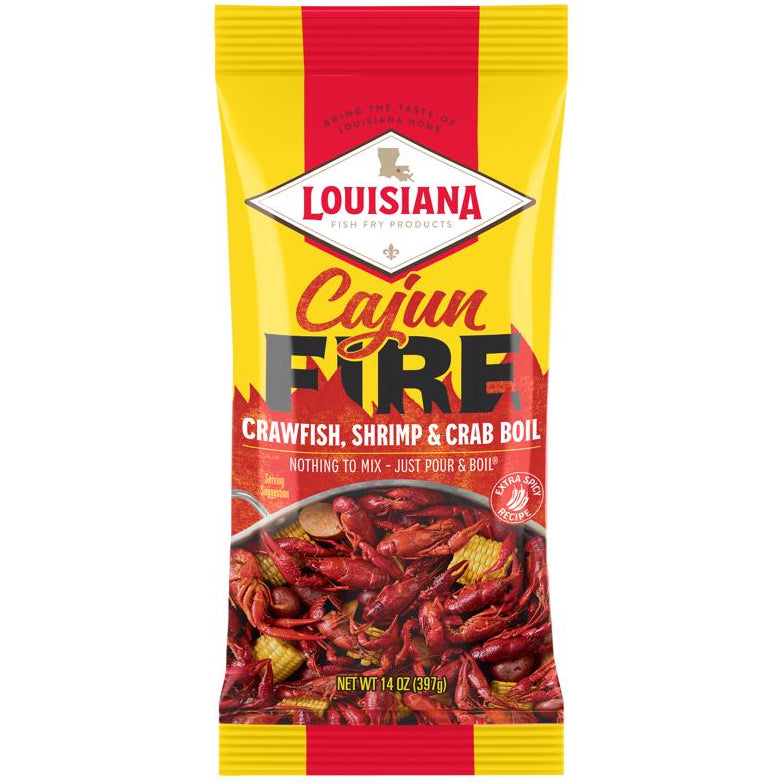 Louisiana Cajun Fire Seafood Boil Seasoning (Powder or Liquid) - 8 oz. to 72 oz.