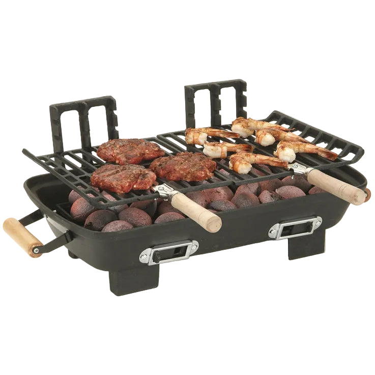 Marsh-Allen Portable Cast Iron Charcoal Hibachi Grill - 18"