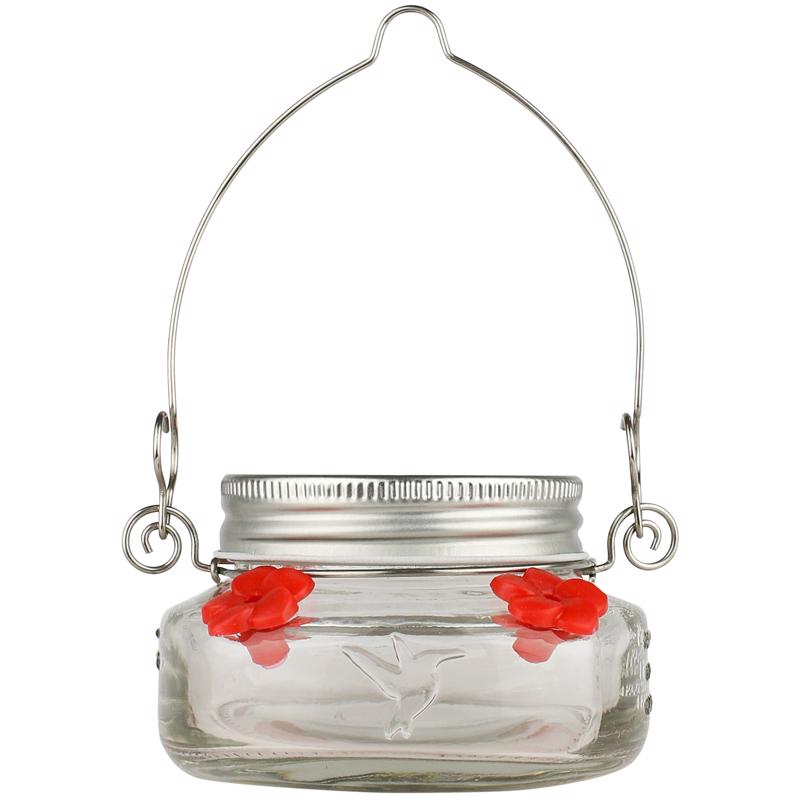 Nature's Way Glass Mason Jar Hummingbird Feeder - 6 oz.