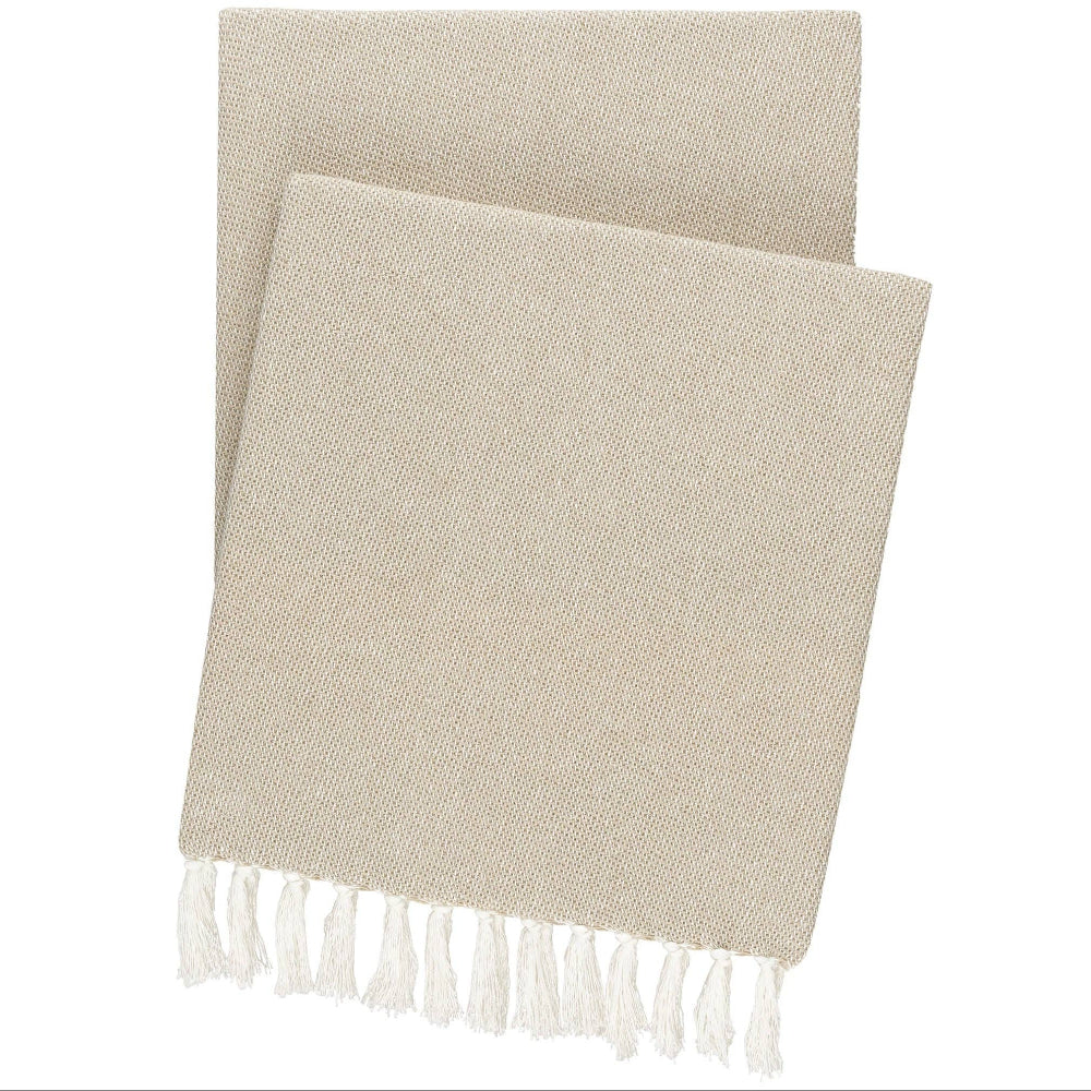 Annie Selke Handwoven Fringed Cotton Throw Blankets - 50" x 70"