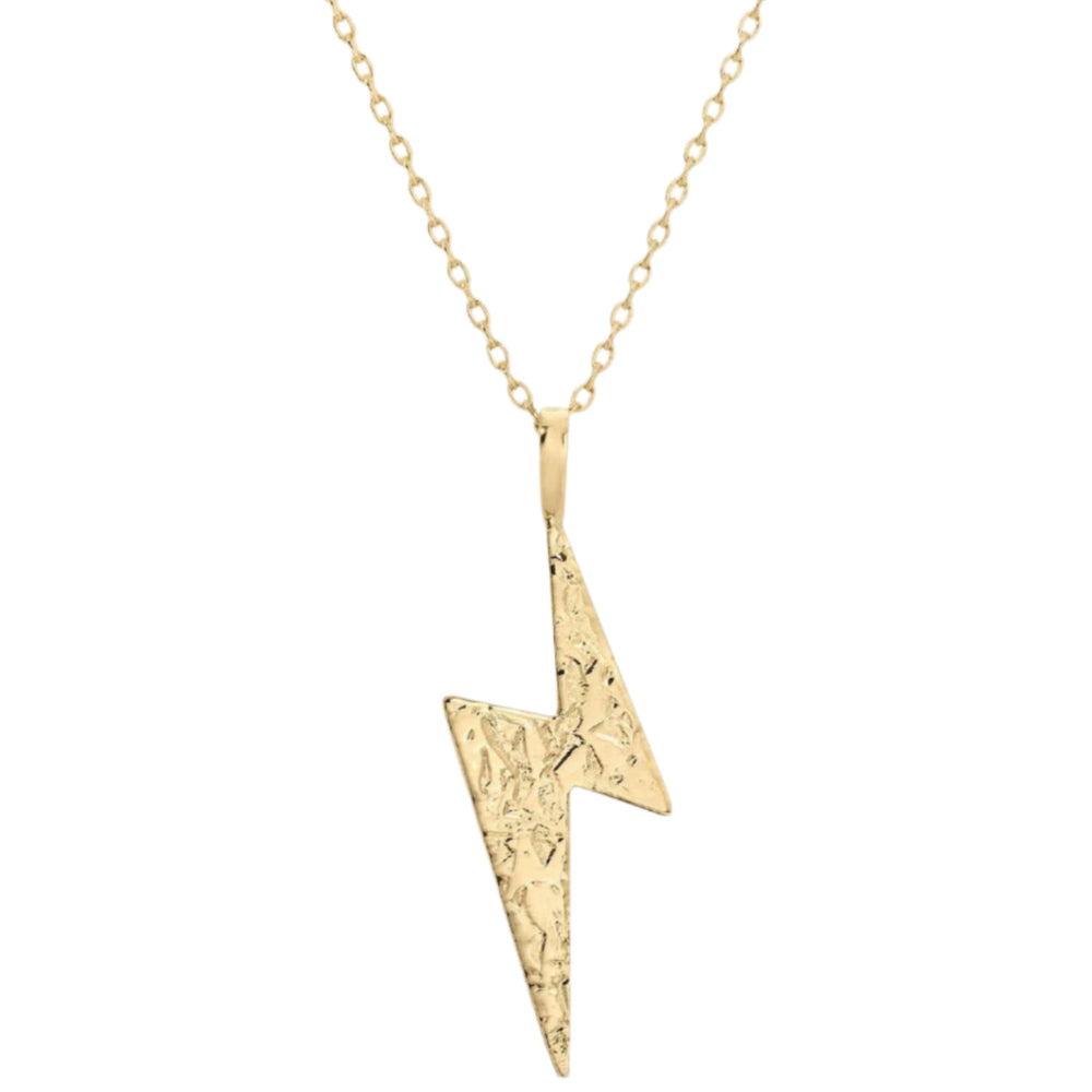 Splendid Iris Gilded Lightning Bolt Necklace