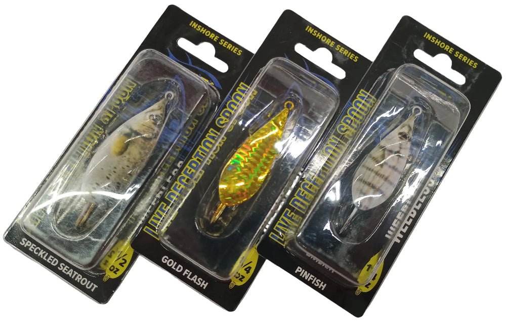 Ahi Weedless Live Deception Spoon Lures - 0.25 oz. to 0.75 oz.