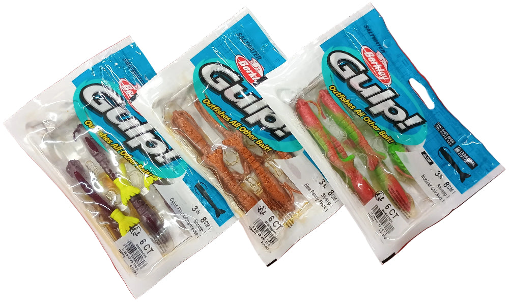 Berkley Gulp! Scented Shrimp Soft Bait - 3" & 4"