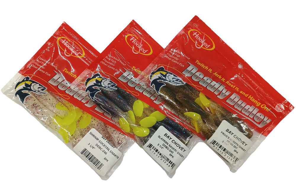 Deadly Dudley 3.5" Bay Chovey Soft Lures - 8 pc.
