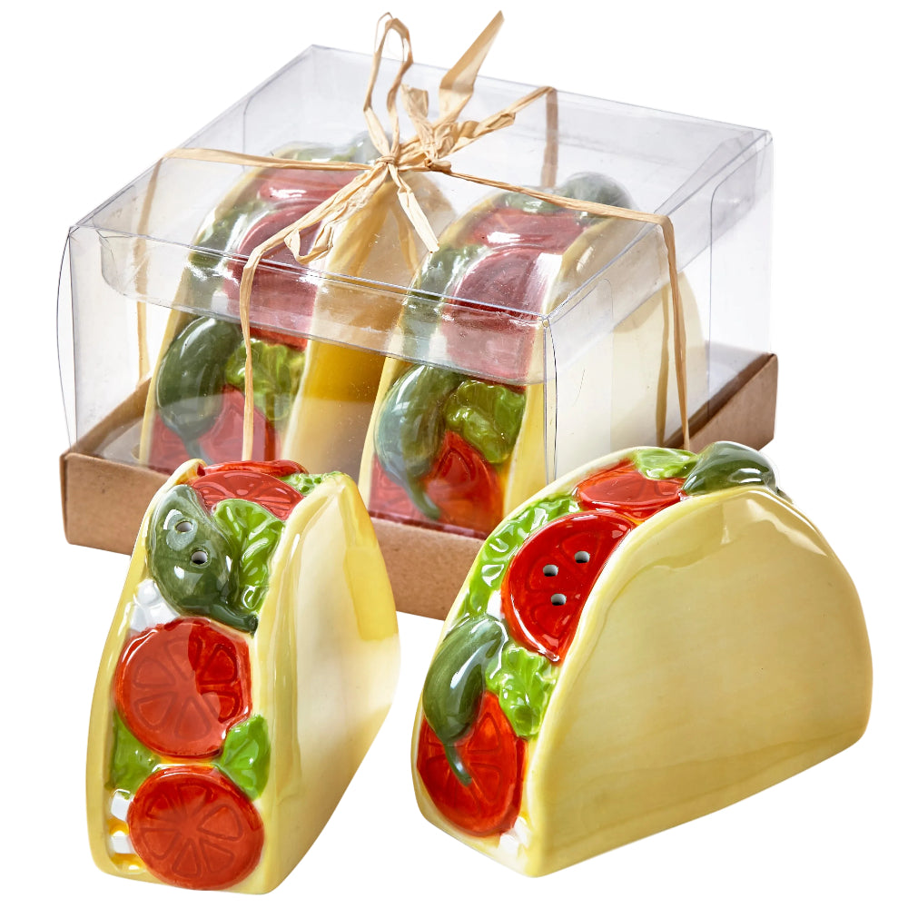 TAG Glazed Stoneware Summertime Salt & Pepper Shakers - 2 pc.