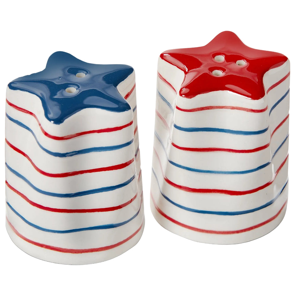 TAG Glazed Stoneware Summertime Salt & Pepper Shakers - 2 pc.