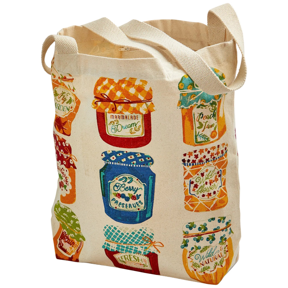 TAG Fruit Jam Jar Cotton Canvas Tote - 15" x 16.5"