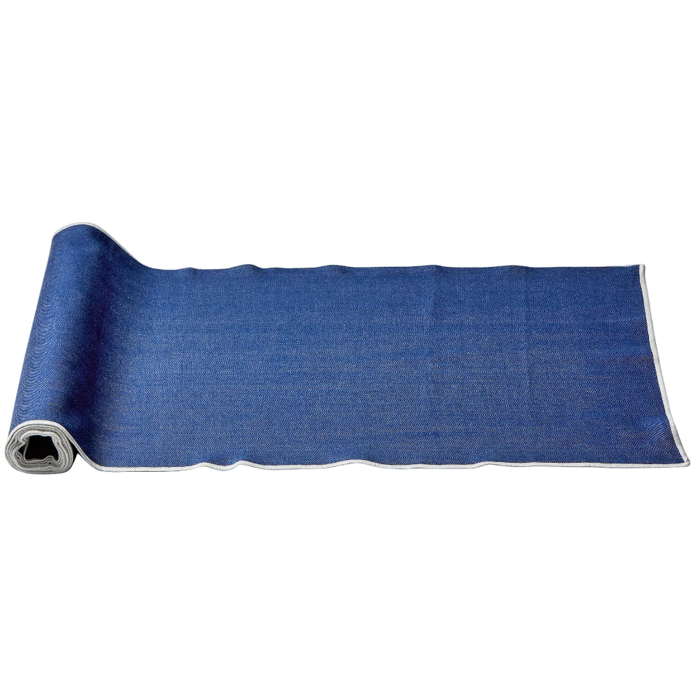 TAG Denim Blue Cotton Twill Color Pop Table Runner - 14.5" x 72"