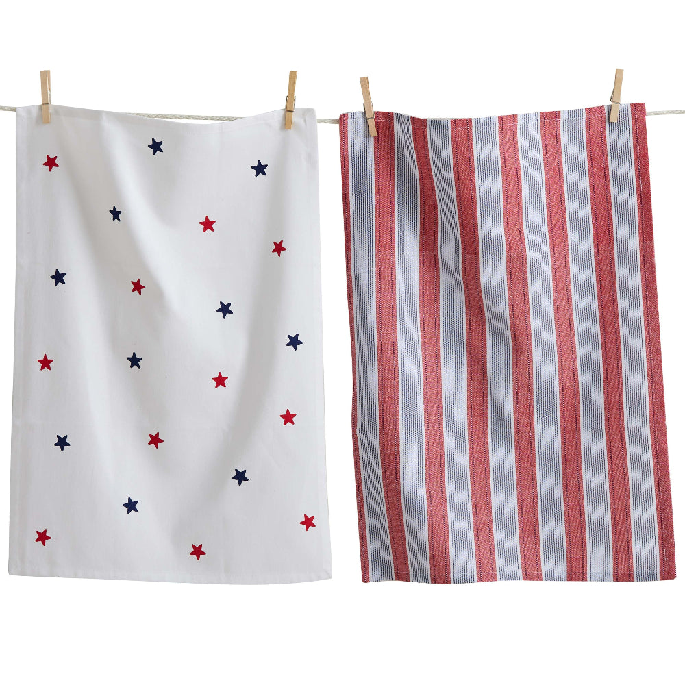 TAG Stars & Stripes Cotton Dishtowels - 2 pc.