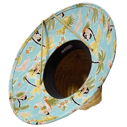 Hemlock Wide Brim Straw Lifeguard Hats