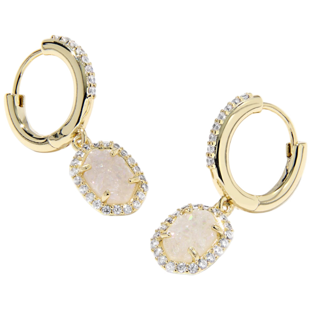 Kendra Scott Daphne Crystal Frame Huggie Earrings