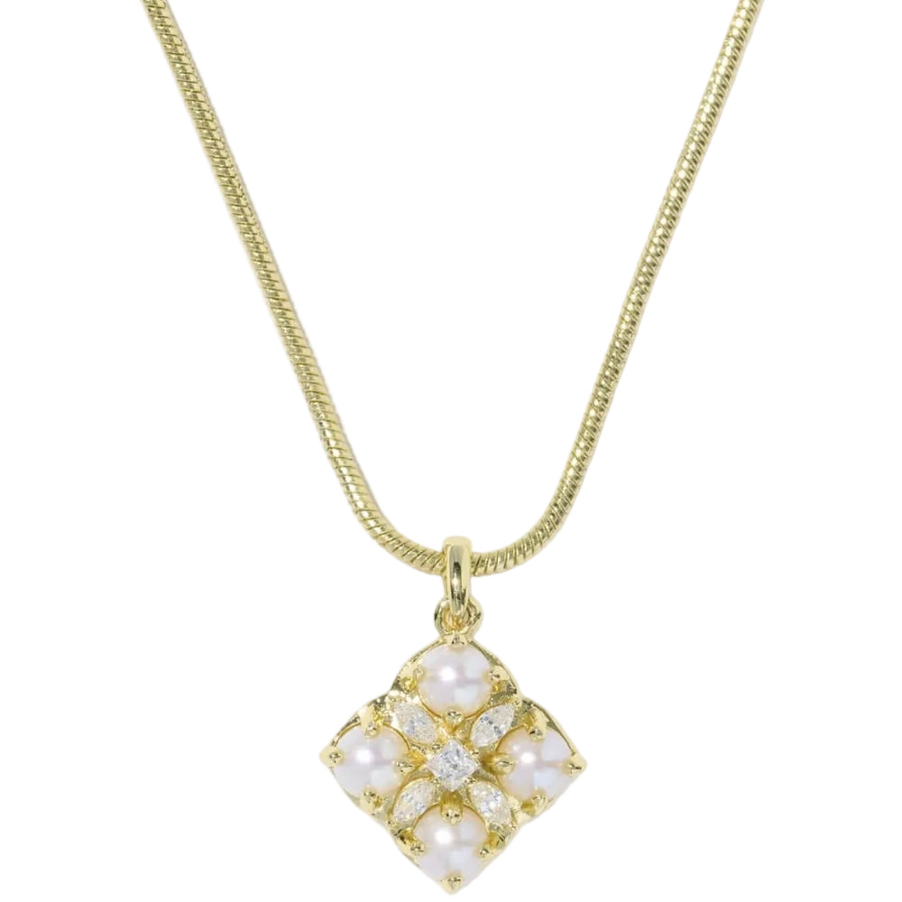 Kendra Scott Dira Gold Pearl Short Pendant Necklace