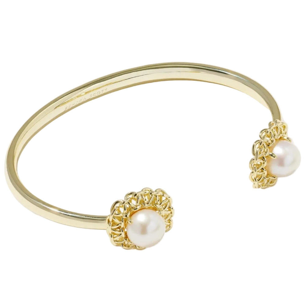 Kendra Scott Gabriella Gold Pearl Cuff Bracelet