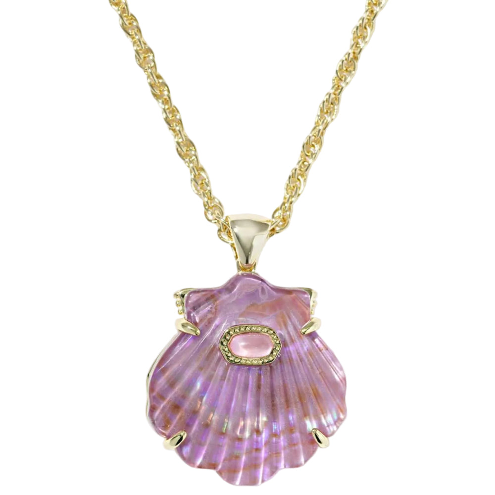 Kendra Scott Lucia Gold Shell Short Pendant Necklace