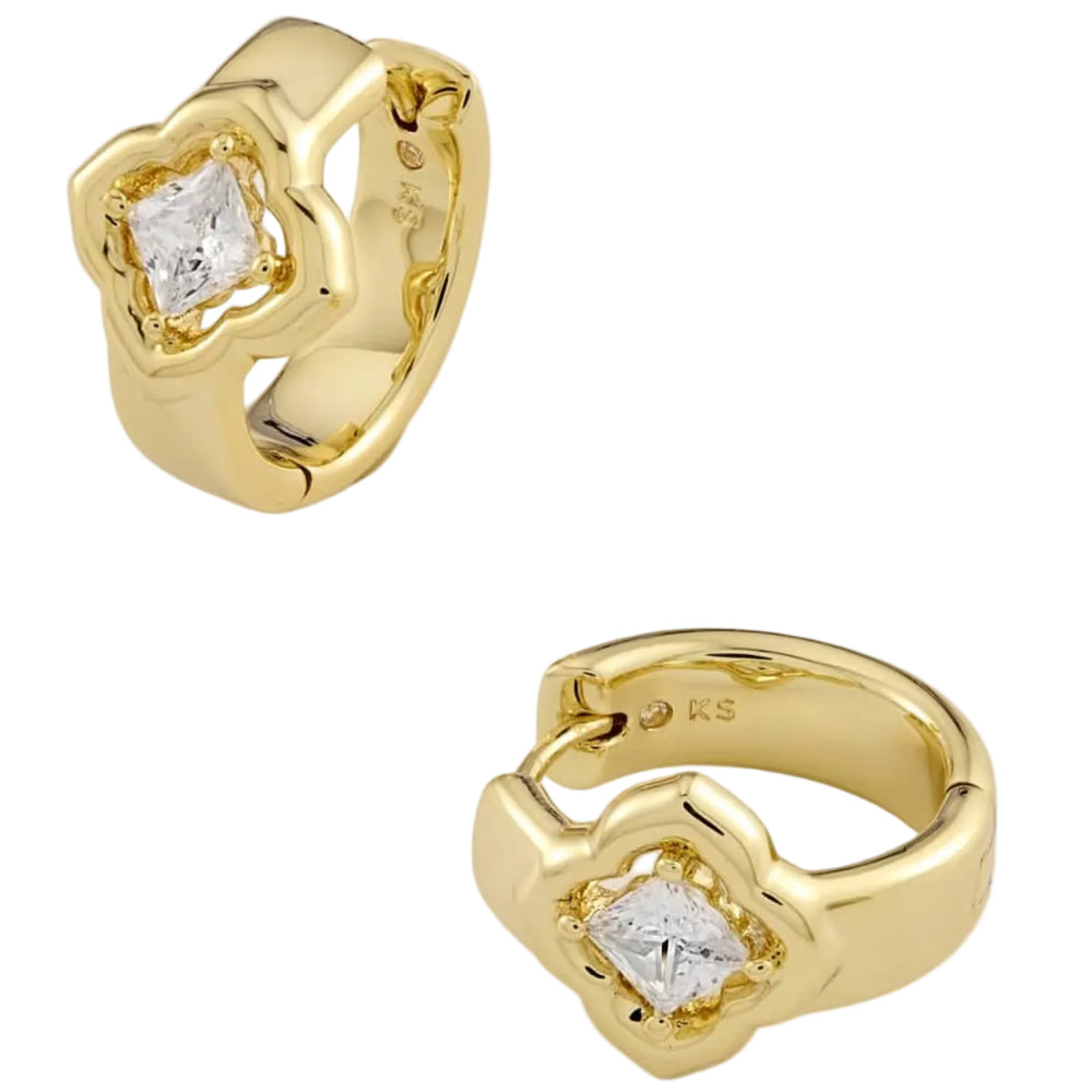 Kendra Scott Mallory Crystal Huggie Earrings