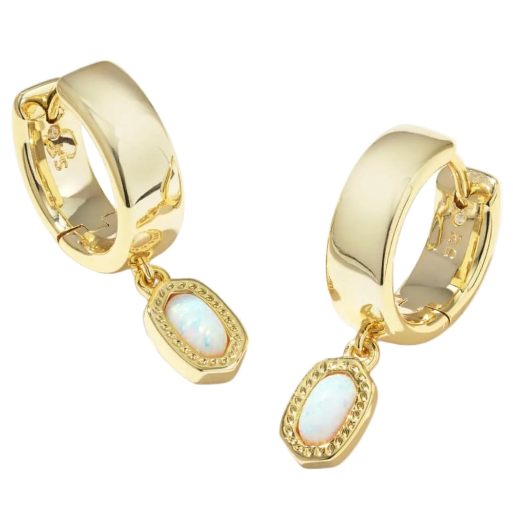 Kendra Scott Mini Ellie Gold Wide Huggie Earrings
