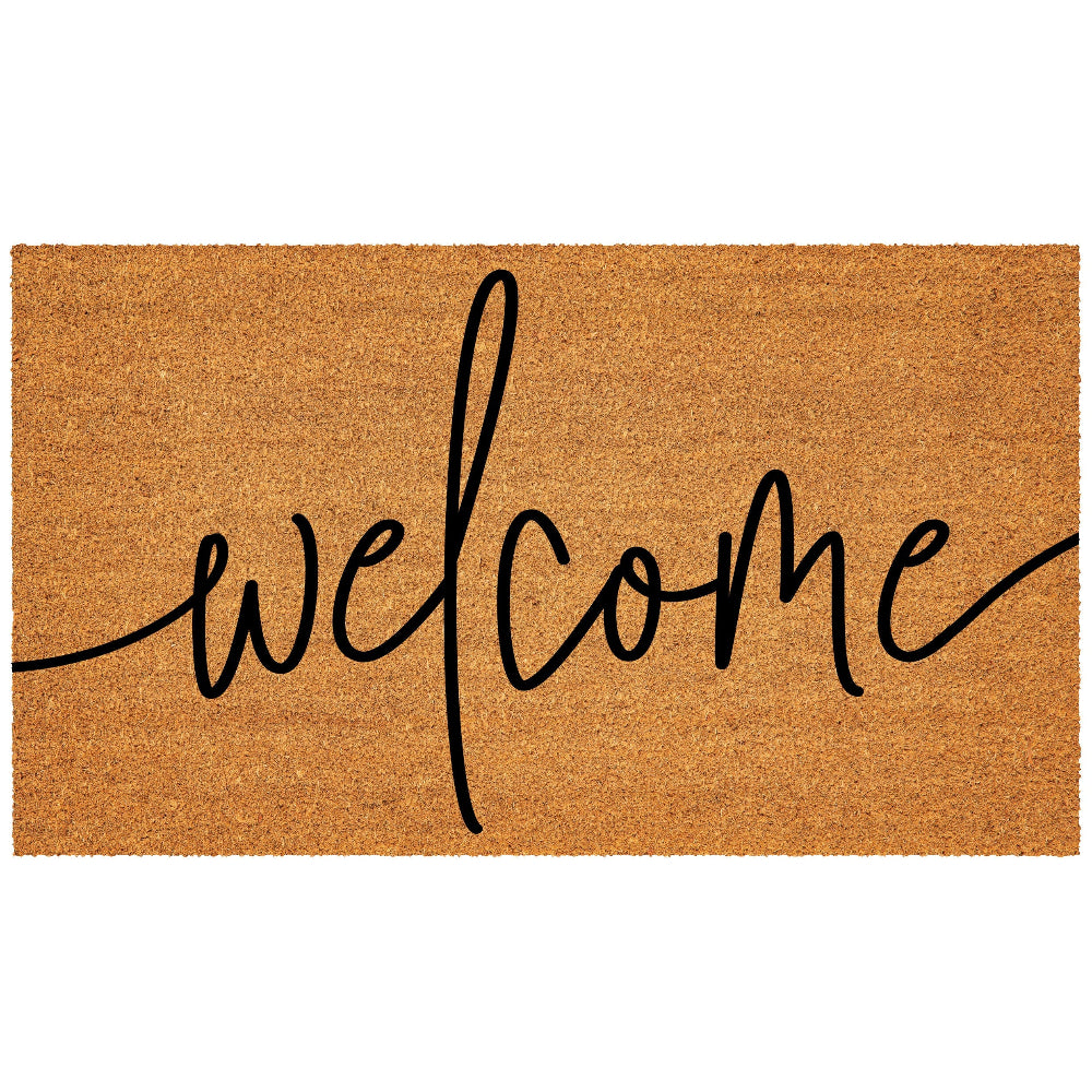 Coastal "Welcome" Coir Mat - 16" x 28"